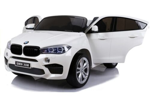BMW X6M baltas – elektrinis automobilis vaikams