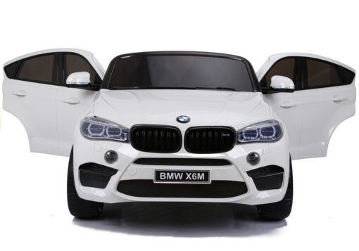 BMW X6M baltas – elektrinis automobilis vaikams