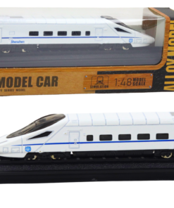 Baltas metalinis traukinio vagonas 1:48