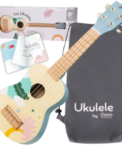 CLASSIC WORLD medinė ukulelė-gitarėlė vaikams (mėlyna)