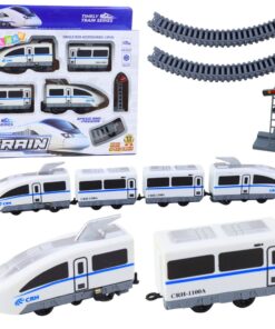 City Express elektrinis traukinys su bėgiais