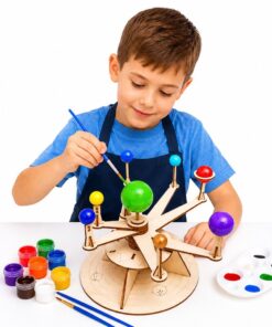 DIY medinis Saulės sistemos modelis vaikams