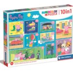 Dėlionės 10in1 „Peppa“ – Super Spalvos