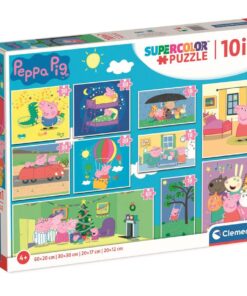 Dėlionės 10in1 „Peppa“ – Super Spalvos