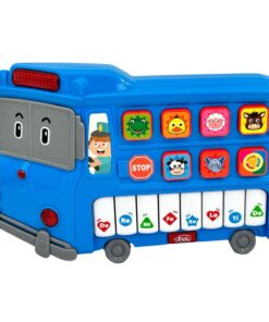 Edukacinis mėlynas autobuso pianinas vaikams