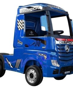 Elektrinis vaikiškas automobilis Mercedes Actros MP4 – mėlynas dažytas