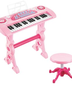Elektroninis pianinas vaikams 37 klavišai rožinis