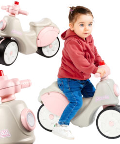 FALK Scooter Strada Retro balansinis dviratis mergaitėms su tyliomis padangomis