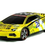 Geltonas R/C sportinis automobilis 1:14