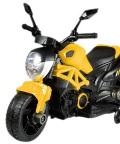Geltonas elektrinis motociklas GTM1188 vaikams