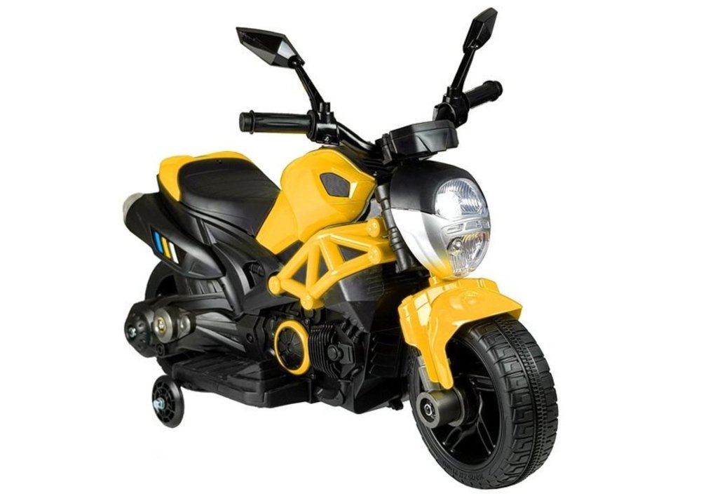 Geltonas elektrinis motociklas GTM1188 vaikams Geltonas elektrinis motociklas GTM1188 vaikams