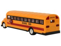 Geltonas nuotoliniu valdomas mokyklinis autobusas