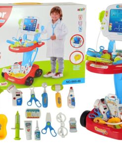 Gydytojo EKG vežimėlis 17 dalių vaikams