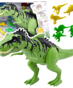 Interaktyvus dinozauras su garsais ir mini rinkinys