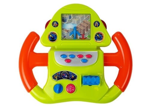 Interaktyvus skrydžio simuliatorius – žaidimų vairas su garsais ir šviesomis