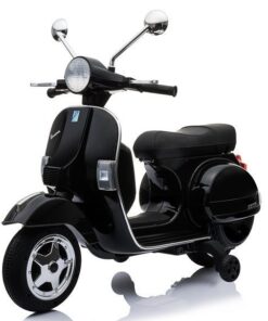 Juoda elektrinė Vespa vaikams