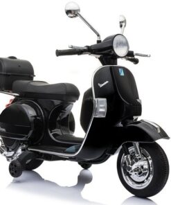 Juoda elektrinė Vespa vaikams