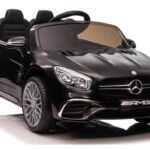 Juodas Mercedes SL65 S XMX602B elektromobilis vaikams
