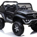 Juodas elektrinis Mercedes Unimog 4×4 vaikams