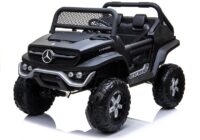 Juodas elektrinis Mercedes Unimog 4×4 vaikams