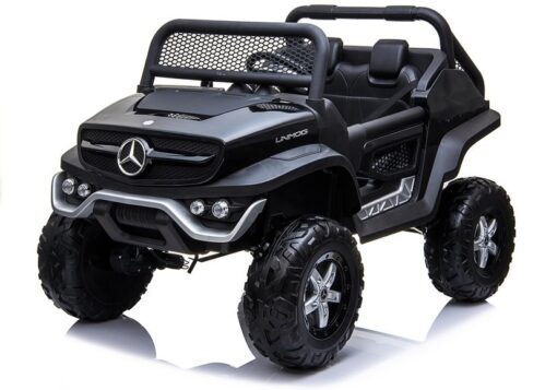 Juodas elektrinis Mercedes Unimog 4×4 vaikams