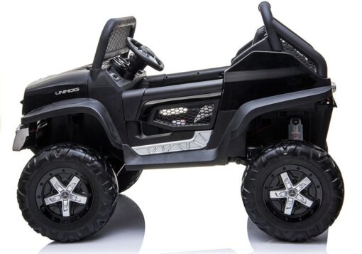 Juodas elektrinis Mercedes Unimog 4×4 vaikams