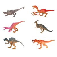 Klasikinis elektrinis traukinys su dūmais ir dinozaurais