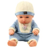 Kūdikio lėlė megztu komplektu 29 cm