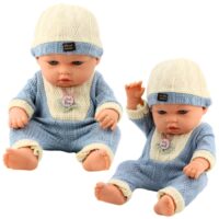 Kūdikio lėlė megztu komplektu 29 cm