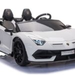 Lamborghini Aventador SX2028 – baltas elektromobilis vaikams