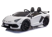 Lamborghini Aventador SX2028 – baltas elektromobilis vaikams
