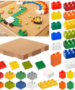 MASTERKIDZ STEM 563 dalių konstravimo kaladėlių rinkinys su 4 plokščių uždengimais
