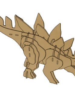 Medinė 3D erdvinė dėlionė „Stegosaurus“