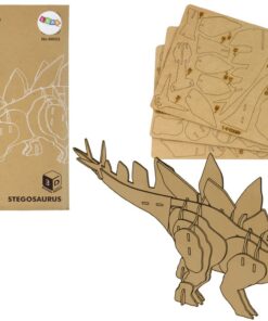 Medinė 3D erdvinė dėlionė „Stegosaurus“