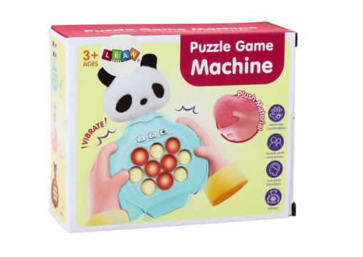 Mėlyna pliušinė panda Pop-It konsolė