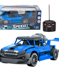 Mėlynas RC automobilis su dūmų efektu 1:20