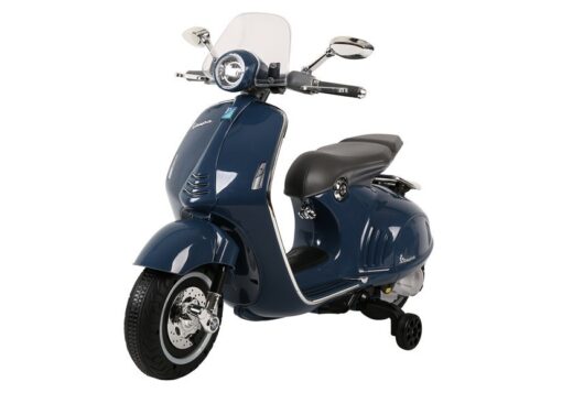 Mėlynas elektrinis paspirtukas Vespa GTS 300 vaikams