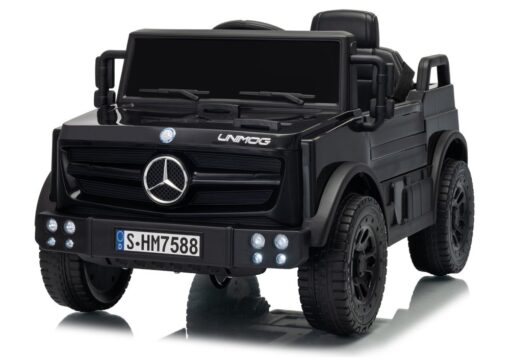 Mercedes Unimog 6V juodas elektromobilis