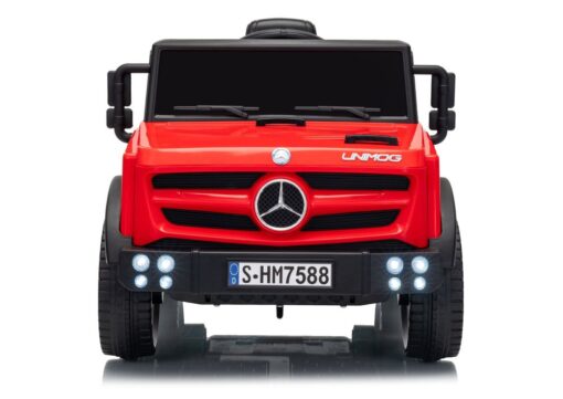 Mercedes Unimog 6V raudonas elektromobilis
