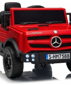 Mercedes Unimog 6V raudonas elektromobilis