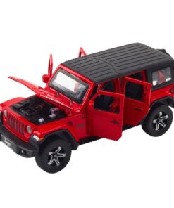 Metalinis raudonas off-road automobilis su kemperiu 1:32