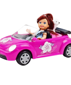 Mini lėlė kabriolete su šuniuku