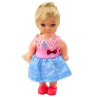 Mini lėlė su dviem šuniukais ir lova