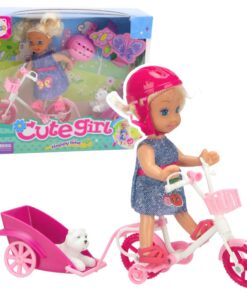 Mini lėlė su dviračiu