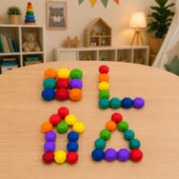 Montessori edukacinis loginis žaidimas – magnetiniai kamuoliukai
