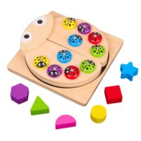 Montessori medinė boružėlės rūšiuoklė su magnetu