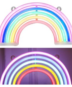 Neoninė vaivorykštės LED lempa USB