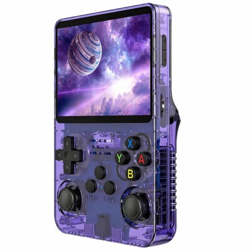 Nešiojama retro žaidimų konsolė R36S Violetinė