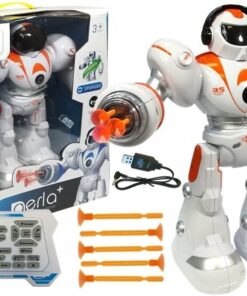 Nuotoliniu būdu valdomas robotas su šaudymo funkcija