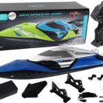 R/C motorlaivis 2.4G su LED – mėlynas